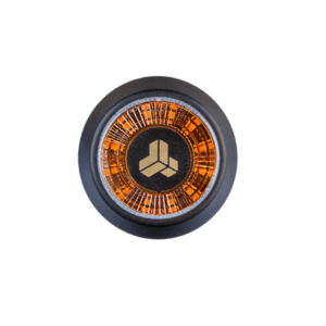 ROUNDmann S Blinkleuchte mit Logo und Abdeckung
